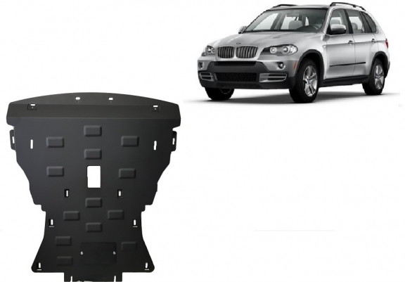 Steel sump guard for BMW X5 E70