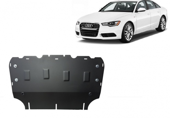 Steel sump guard for Audi A6