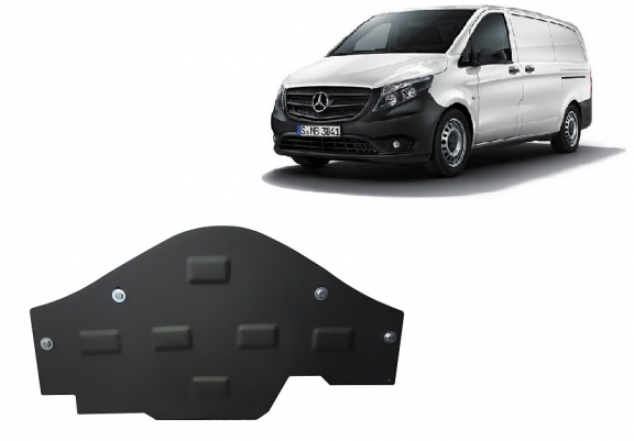 Steel sump guard for the protection of the Stop&Go system Mercedes Vito W447, 4x2, 1.6 D