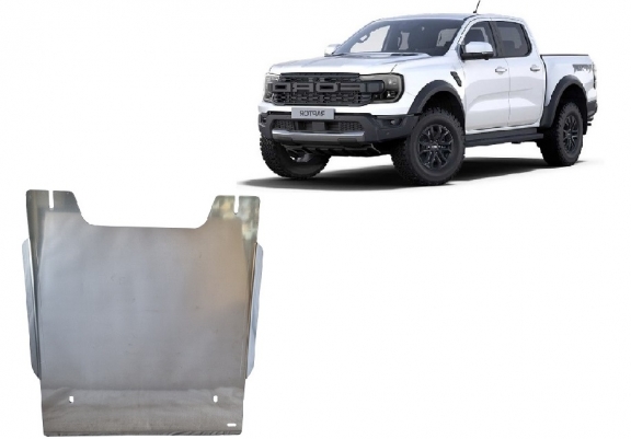 Aluminum transfer case guard for Ford Ranger Raptor