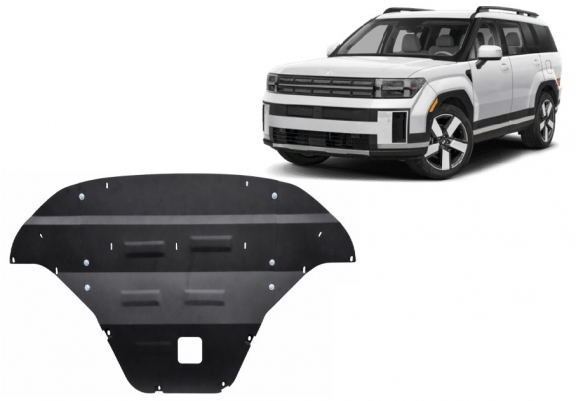 Steel sump guard for Hyundai Santa Fe