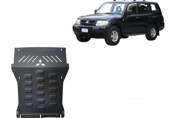 Steel sump guard for the protection of the engine and the radiator for Mitsubishi Shogun 3 (V60, V70) Vers. 2.0