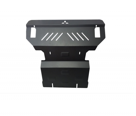 Steel sump guard for the protection of the engine and the radiator for Mitsubishi Shogun 3 (V60, V70)