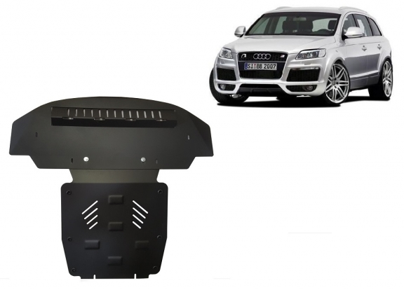 Steel sump guard for Audi Q7