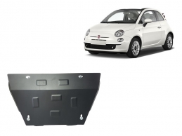Steel sump guard for Fiat 500 S