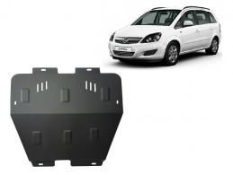 Steel sump guard for Vauxhall Zafira B