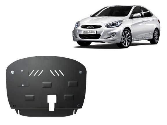 Steel sump guard for Hyundai Solaris
