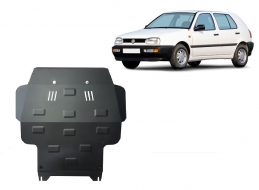 Steel sump guard for VW Golf 3