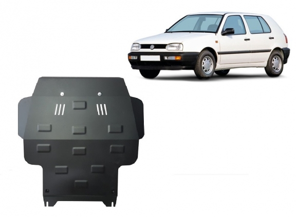 Steel sump guard for VW Golf 3