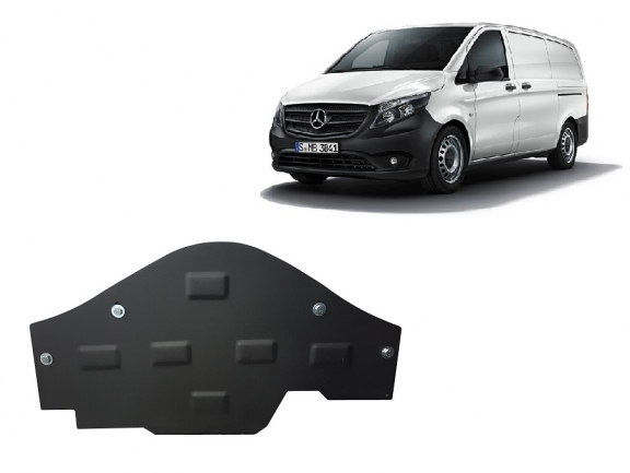Steel sump guard for the protection of the Stop&Go system Mercedes Vito W447, 4x2, 1.6 D