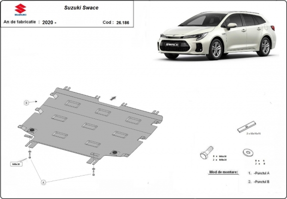 Steel sump guard for Suzuki Swace