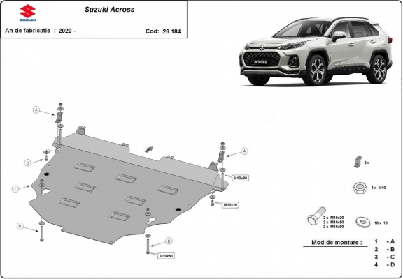 Aluminum sump guard for Suzuki Across