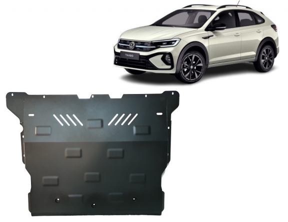 Steel sump guard for VW Taigo