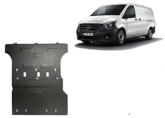 Steel sump guard for the protection of the engine and the gearbox for Mercedes Vito W447 - 4X2 