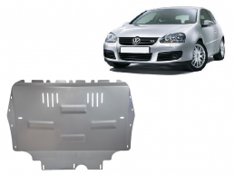 Aluminum sump guard for Vw Golf mk5