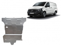 Aluminum sump guard for Mercedes Viano W447, 4x4
