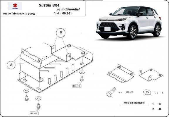 Steel sump guard for Suzuki SX 4 - promotional package