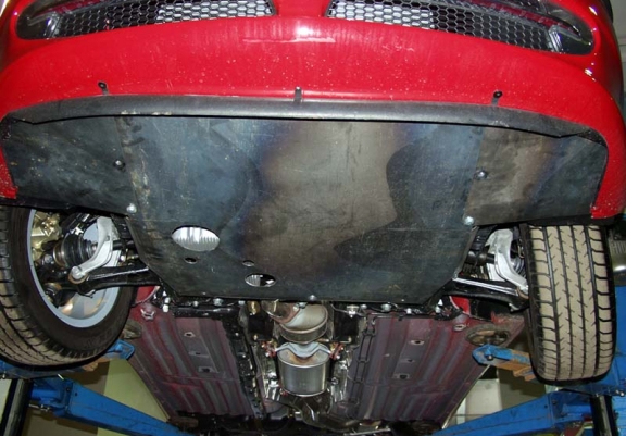 Steel sump guard for Alfa Romeo 156