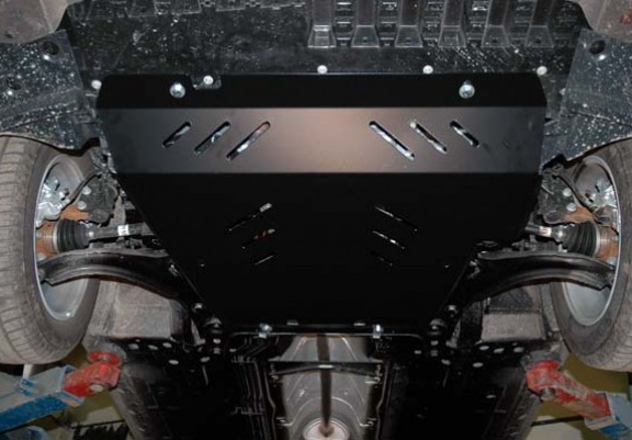 Steel sump guard for Nissan Note