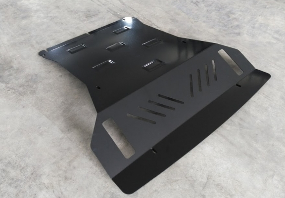 Steel sump guard for the protection of the engine and the radiator for Mitsubishi Shogun 4 (V80, V90)