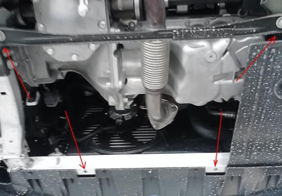 Steel sump guard for Vauxhall Corsa E