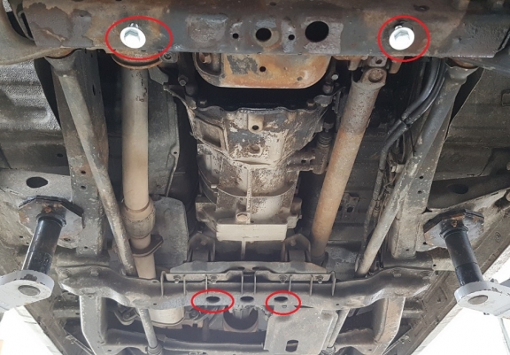 Steel gearbox guard for Mitsubishi Shogun 3 (V60, V70)