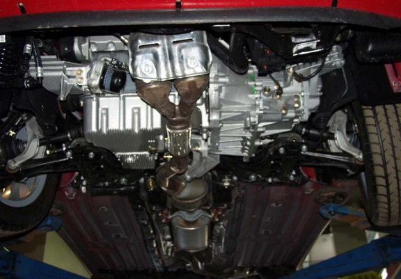 Steel sump guard for Alfa Romeo 156