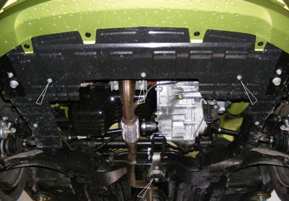 Steel sump guard for Chevrolet Spark