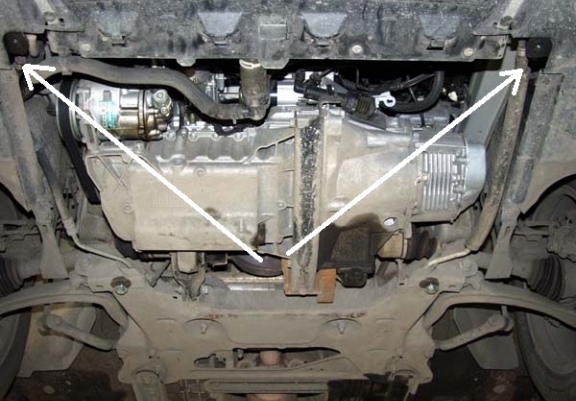 Steel sump guard for Citroen C5