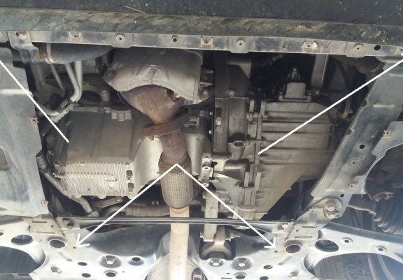 Steel sump guard for Fiat Doblo
