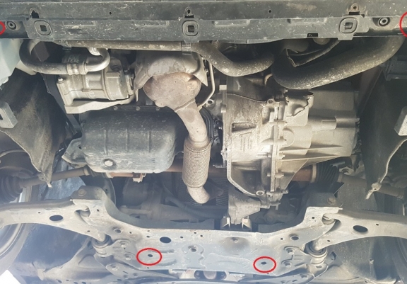 Steel sump guard for Volvo V40
