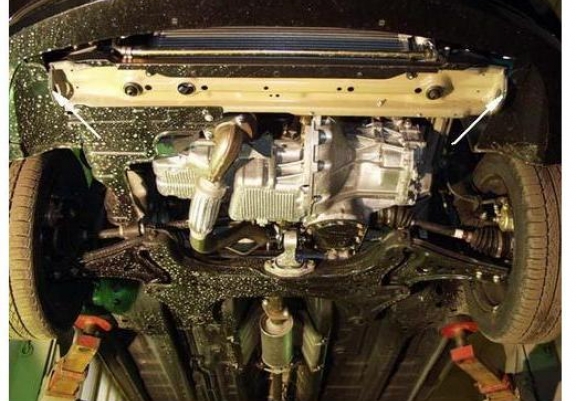 Steel sump guard for Chevrolet Aveo