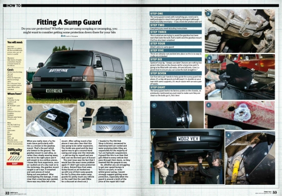 Steel sump guard for VW Transporter T4 Caravelle