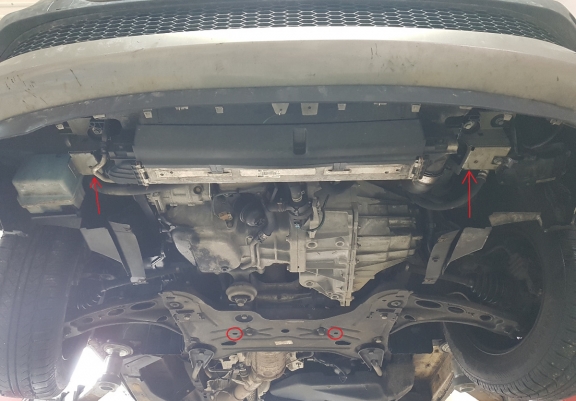 Steel sump guard for Fiat Talento