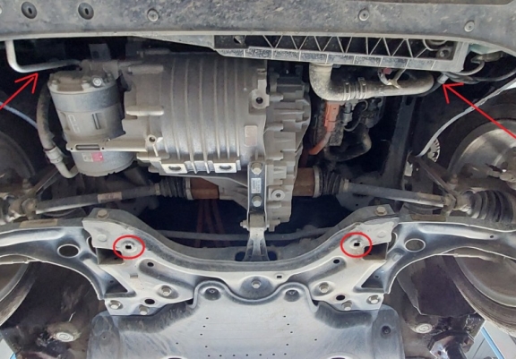 Steel sump guard for the protection of the engine and the gearbox for Skoda Citigo