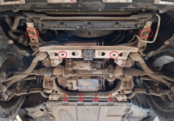 Steel sump guard for Mercedes GLC X253