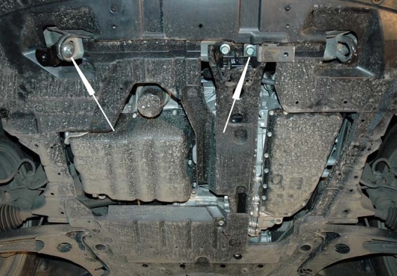 Steel sump guard for Mitsubishi Outlander