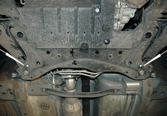 Steel sump guard for Mitsubishi Outlander