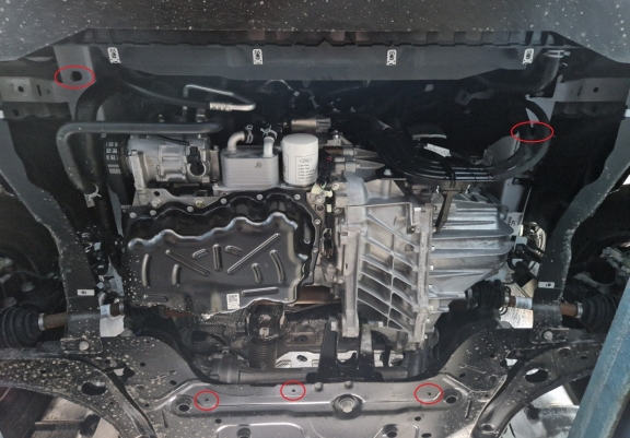 Steel sump guard for Ford Tourneo Custom PHEV