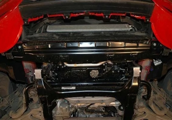 Steel sump guard for Audi Q7