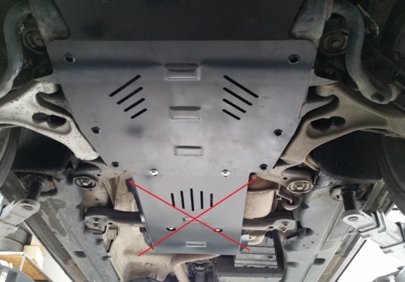 Steel sump guard for Audi Q7