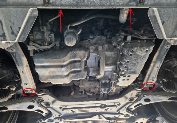 Steel sump guard for Mitsubishi Outlander