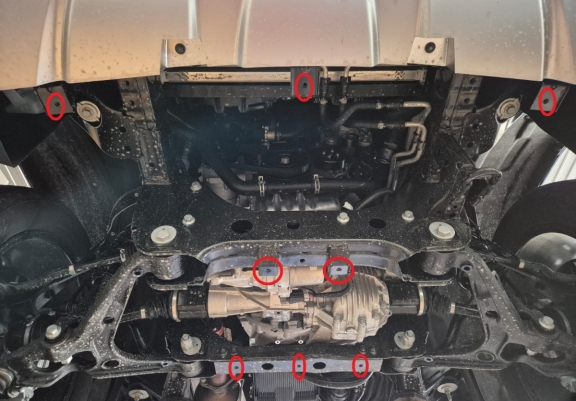 Aluminum sump guard for Baic Beijing BJ60