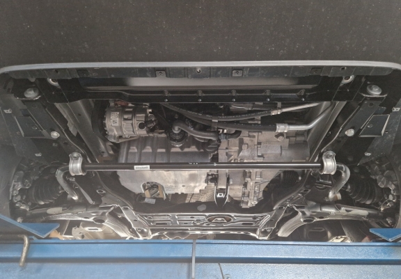 Steel sump guard for Man TGE