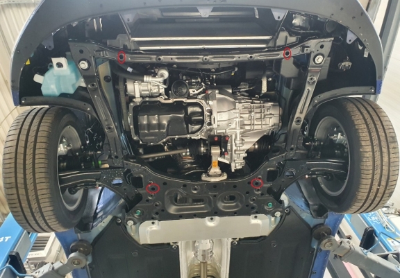 Steel sump guard for  Hyundai Elantra
