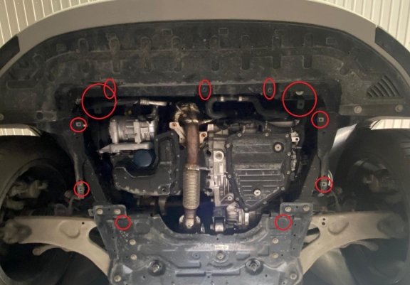 Steel sump guard for Fiat 600
