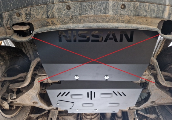 Aluminum sump guard for Nissan Pathfinder
