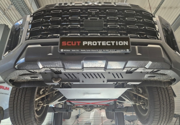 Steel sump guard for the protection of the engine and the radiator for Maxus T60 Max