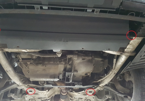 Steel sump guard for Peugeot 407