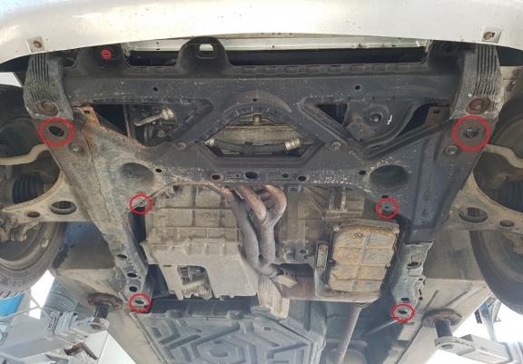 Steel sump guard for Mercedes A-Classe W168